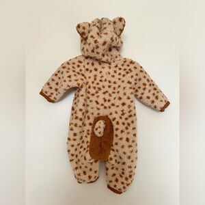 Patagonia Infant Baby Furry Friends Fleece Bunting One Piece, size 0-3 months